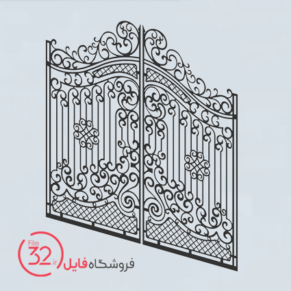 فایل برش درب ویلایی کد 2002