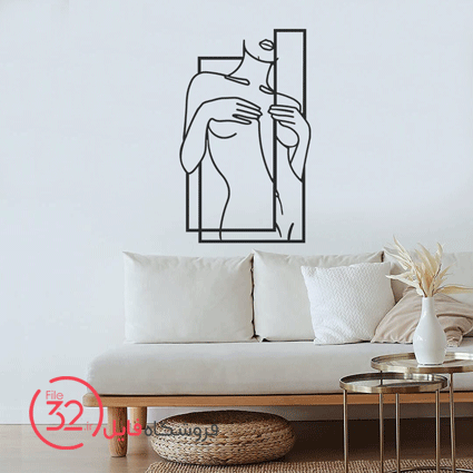 فایل برش دیوارکوب زن عریان