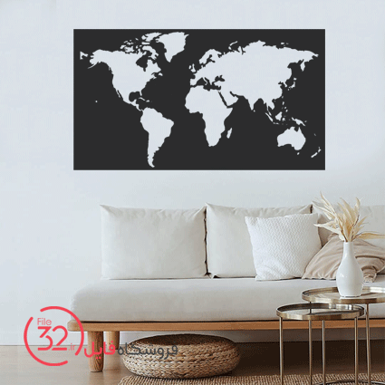 فایل برش دیوارکوب اطلس جهان