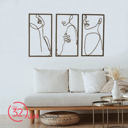 فایل برش دیوارکوب سه تکه کد 261
