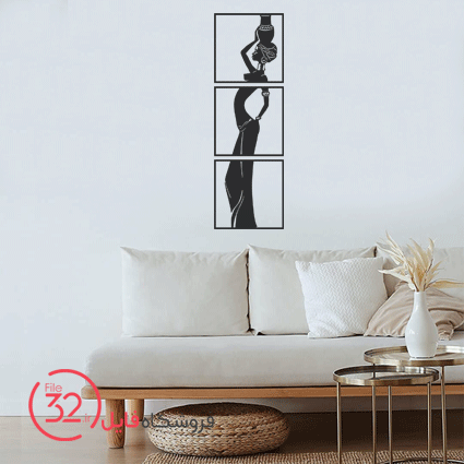 فایل برش دیوارکوب زن آفریقایی