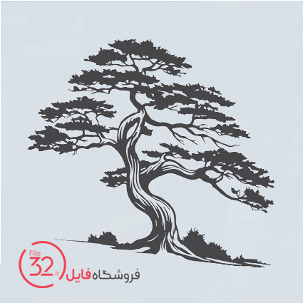 فایل برش دیوارکوب درخت بونسای