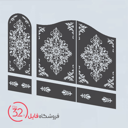 فایل برش درب ویلایی کد 2045